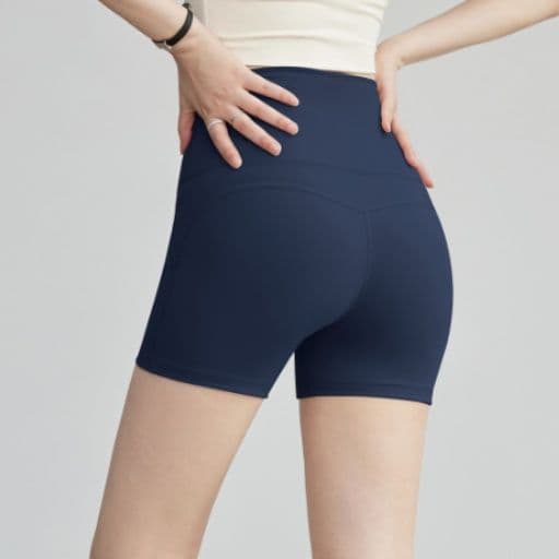 美脚シルエット高腰ハーフ丈ヨガスパッツ
